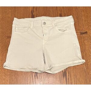 American Eagle Tan Women's Midi Shorts Super Stretch Size 14